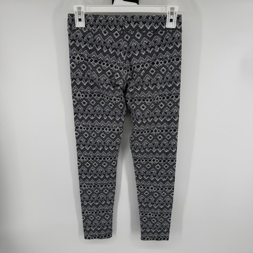 American Eagle Outfitters Womens Black White Geometric Tribal Leggings Size M - Picture 2 of 6
